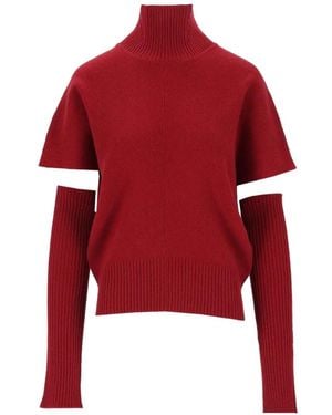 FEDERICA TOSI High-Neck Cut-Out Jumper - Red