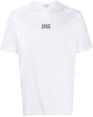 Each x Other T-Shirt Met Geborduurd Logo - Wit