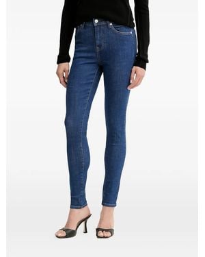 Silvian Heach Romang Logo-Plaque Jeans - Blue