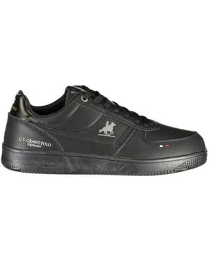 U.S. Grand Logo-Print Panelled Trainers - Black