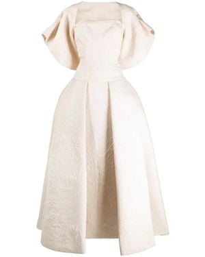 Saiid Kobeisy Brocade-Effect Maxi Ball Dress - Natural