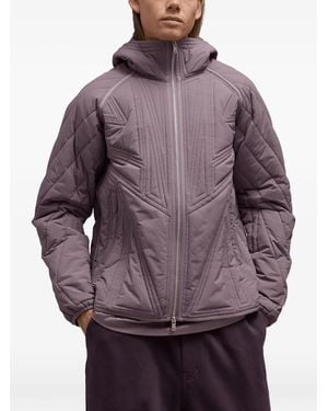 Y-3 Quilted Hooded Jacket - Purple
