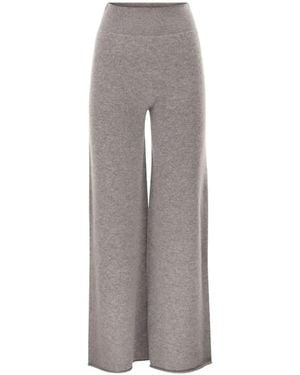 Vanisé Cashmere Palazzo Trousers - Grey