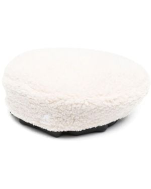 Kangol Faux Shearling Flat-Cap - White