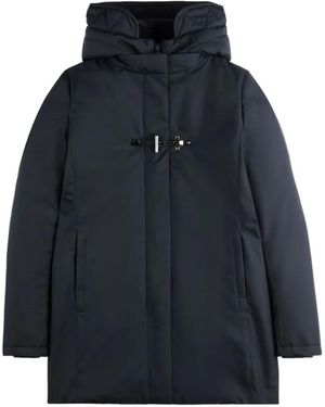 Fay Toggle-Fastening Hooded Parka Coat - Blue