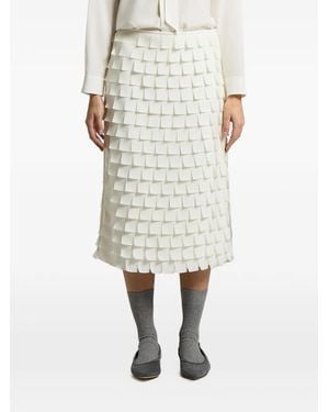 Peserico Layered Midi Skirt - White