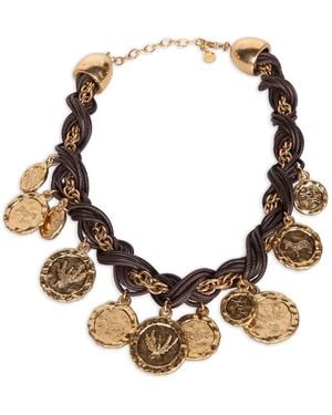 Jacquemus The Pièces Coin-Pendant Braided Necklace - Metallic