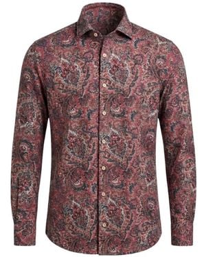 Xacus Paisley-Print Shirt - Purple