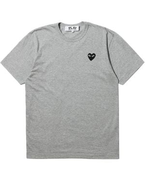 COMME DES GARÇONS PLAY Heart-Patch Cotton T-Shirt - Grey