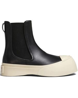 Marni Shiny Leather Chelsea Boot in Black | Lyst Marni Shiny Leather Chelsea Boot in Black | Lyst