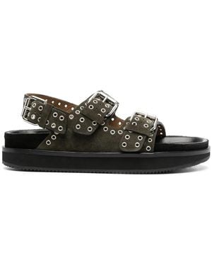 Isabel Marant Sandalias con detalle de ojales - Negro