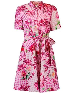 Mary Katrantzou Chima Floral-Print Midi Dress - Pink