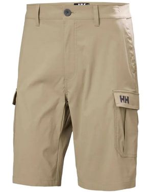 Helly Hansen Logo-Patch Cargo Shorts - Natural
