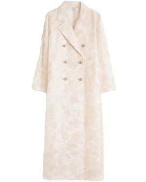 Max Mara Mxsmito Double-Breasted Coat - White