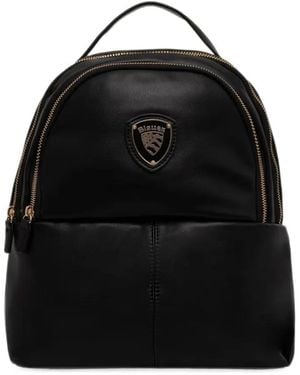 Blauer Logo-Plaque Backpack - Black