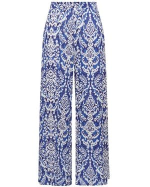 Maliparmi Dreamscape Ikat Palazzo Trousers - Blue
