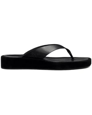 Reformation Eden Platform Thong Sandals - Black