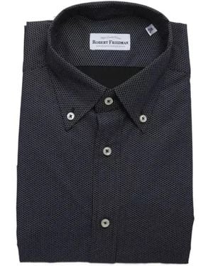 Robert Friedman Patterned Button-Down Shirt - Blue