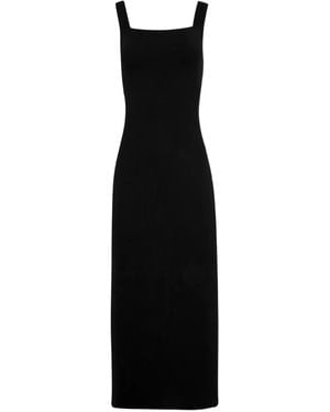 KHAITE Robe Mi-Longue Dixi À Encolure Carrée - Noir
