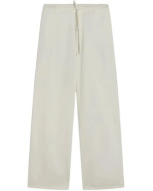 Semicouture Vaqueros Rectos Con Cordones - Blanco