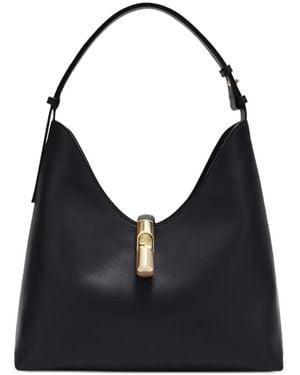 Furla Medium Goccia Leather Shoulder Bag - Black