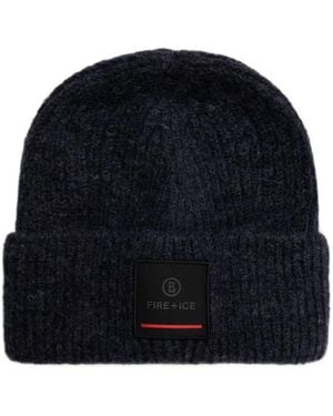 Bogner Fire + Ice Fire+Ice Logo-Patch Beanie Hat - Blue