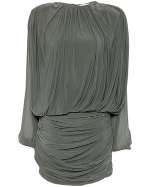 Magda Butrym Ruched Gathered-Detailing Mini Dress - Grey