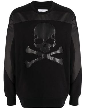 Philipp Plein Panelled Skull Sweatshirt - Black