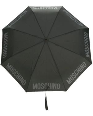 Moschino Regenschirm Mit Logo-Print - Grau