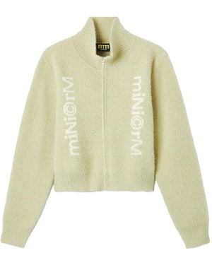Mini Cream Cardigan Mit Reißverschluss - Grün