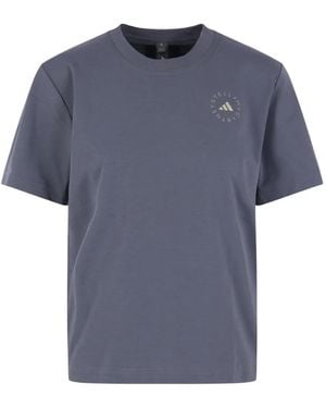 adidas By Stella McCartney Logo-Print T-Shirt - Blue