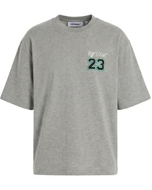 Off-White c/o Virgil Abloh Logo-Print T-Shirt - Grey