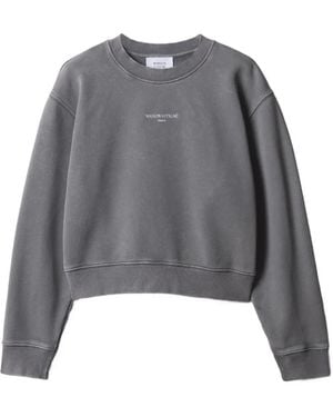 Maison Kitsuné Cropped Sweater Met Vervaagd Effect - Grijs