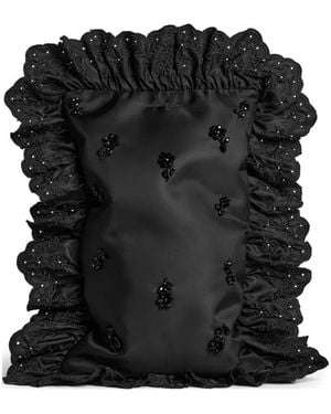 Simone Rocha ラッフル クラッチバッグ - ブラック