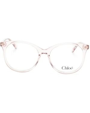 Chloé Gafas Con Montura Redonda - Blanco