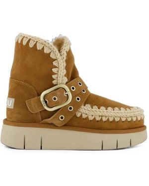 Mou Eskimo Bounce Buckle-Strap Boots - Brown