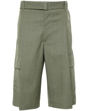 Etudes Studio Envol Belted Tailored Shorts - Green