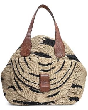 IBELIV Laza Ii Zebra-Pattern Tote Bag - Natural