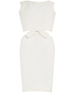 Balenciaga Kleid Mit Drapierter Schleife - Weiß