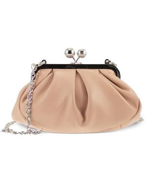 Weekend by Maxmara Small Pasticcino Boule Chain Leather Shoulder Bag - Natural