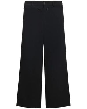 Marni Technical Wool Pants With Buttoned Flap - Black