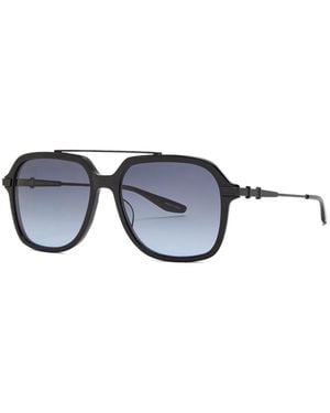 Barton Perreira D. Ellis Pilot-Frame Sunglasses - Blue