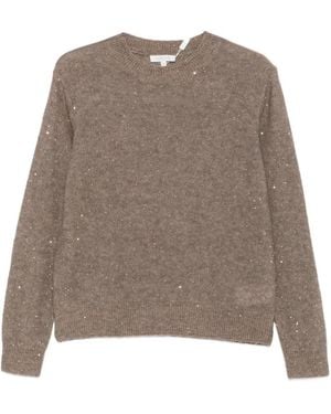 Paperlace Sequin-Embellished Jumper - Brown