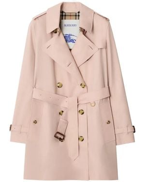 Burberry Double-Breasted Trench Coat - Pink