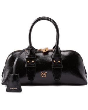 Pinko Bolso Shopper Love Birds - Negro