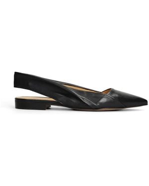 Alchimia Pointed-Toe Slingback Ballet Flats - Black