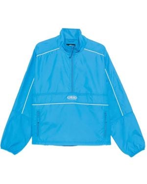 Stussy Logo-Embroidered Windbreaker - Blue