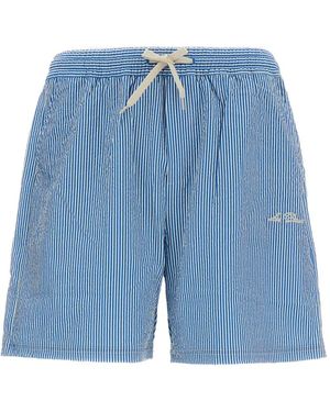 Les Deux Striped Sea Swim Short - Blue