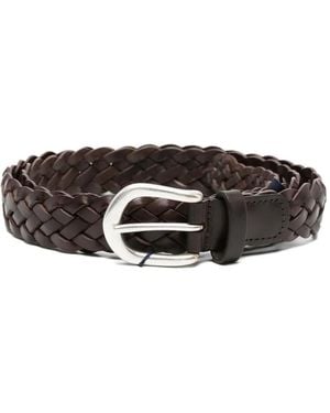 Anderson's Braided Leather Belt - Black