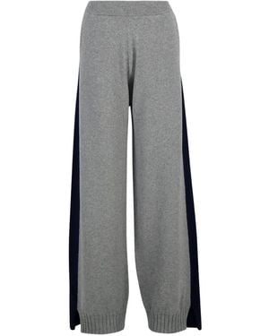 Stella McCartney Wide-Leg Contrast Panel Pants - Gray